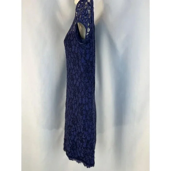 NEW Diane von Furstenberg DVF Navy Blue Lace Dress $358 - Picture 8 of 16